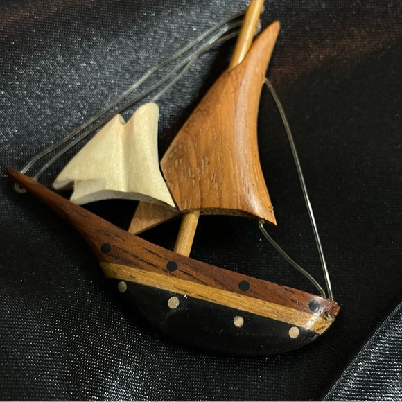 New! ☆ Balinese Handmade Sailship Pin For Bags, Clothes, Etc.! - Picture 5 of 10